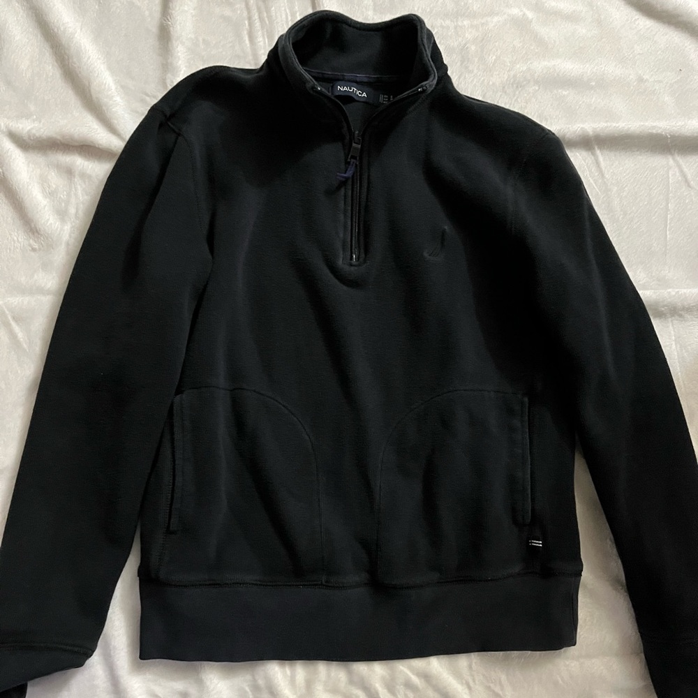 Size small fleece zip up black nautica